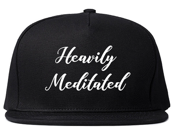 Heavily Meditated Meditation Yoga Black Snapback Hat