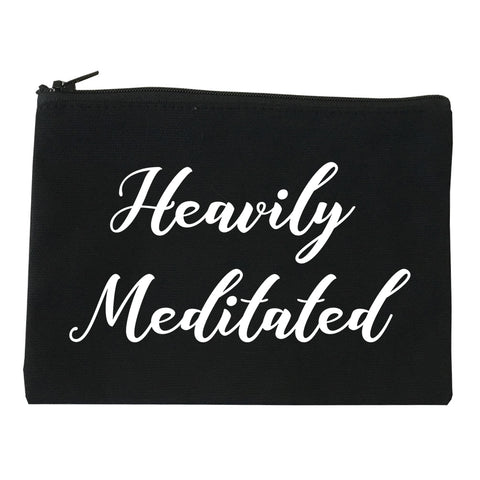 Heavily Meditated Meditation Yoga black Makeup Bag