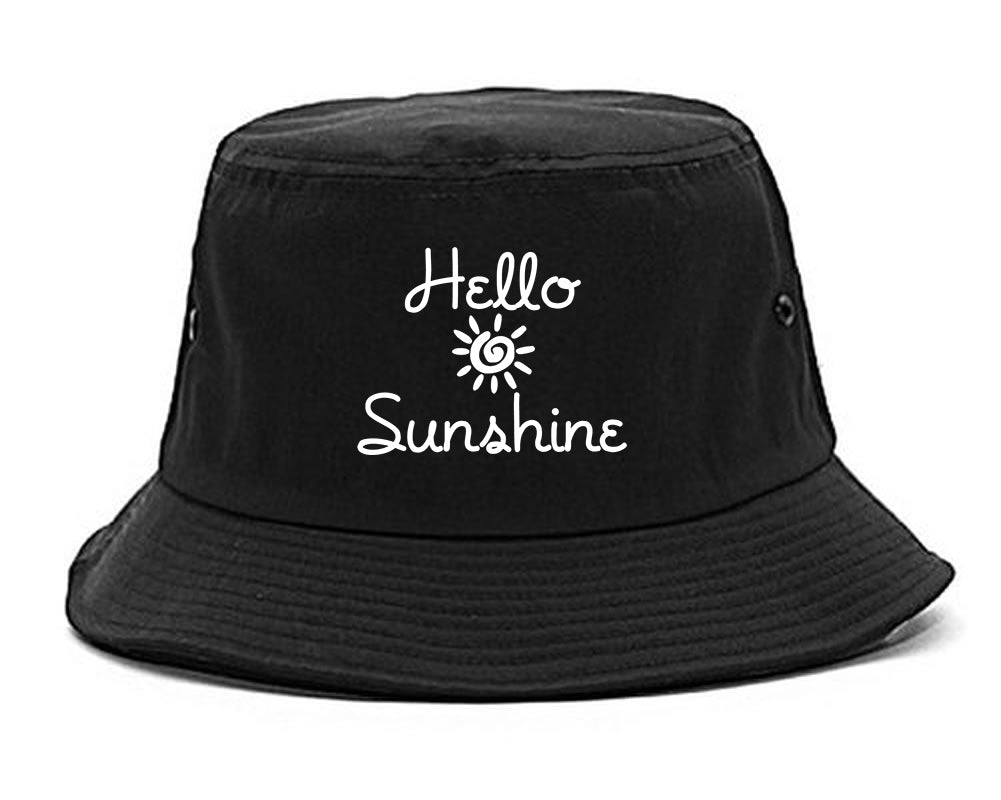 Hello Sunshine Bucket Hat Black