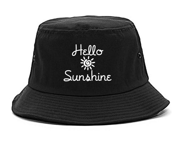 Hello Sunshine Bucket Hat Black