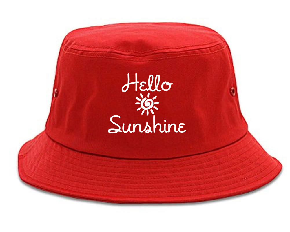 Hello Sunshine Bucket Hat Red
