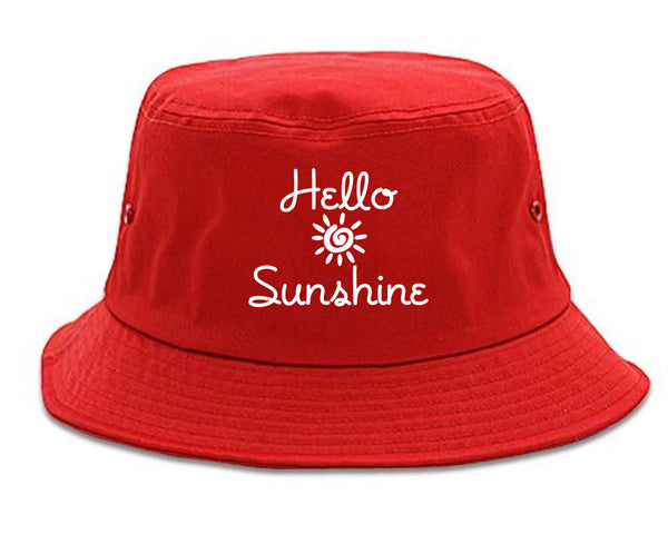 Hello Sunshine Bucket Hat Red
