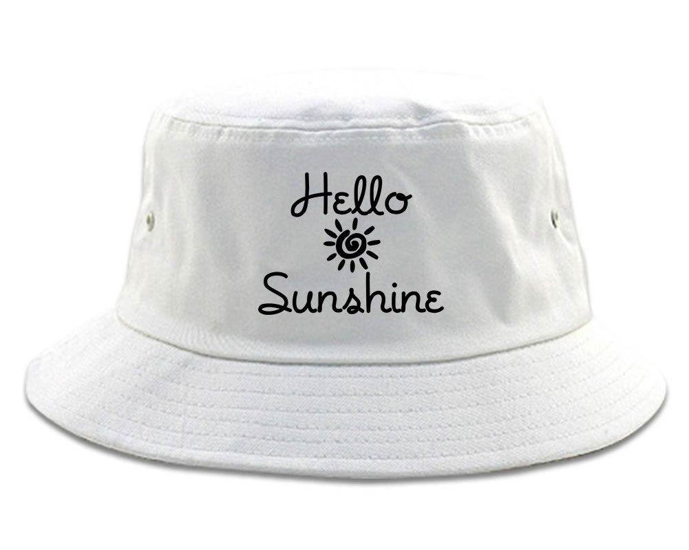 Hello Sunshine Bucket Hat White