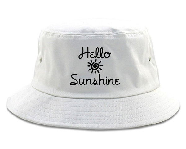 Hello Sunshine Bucket Hat White
