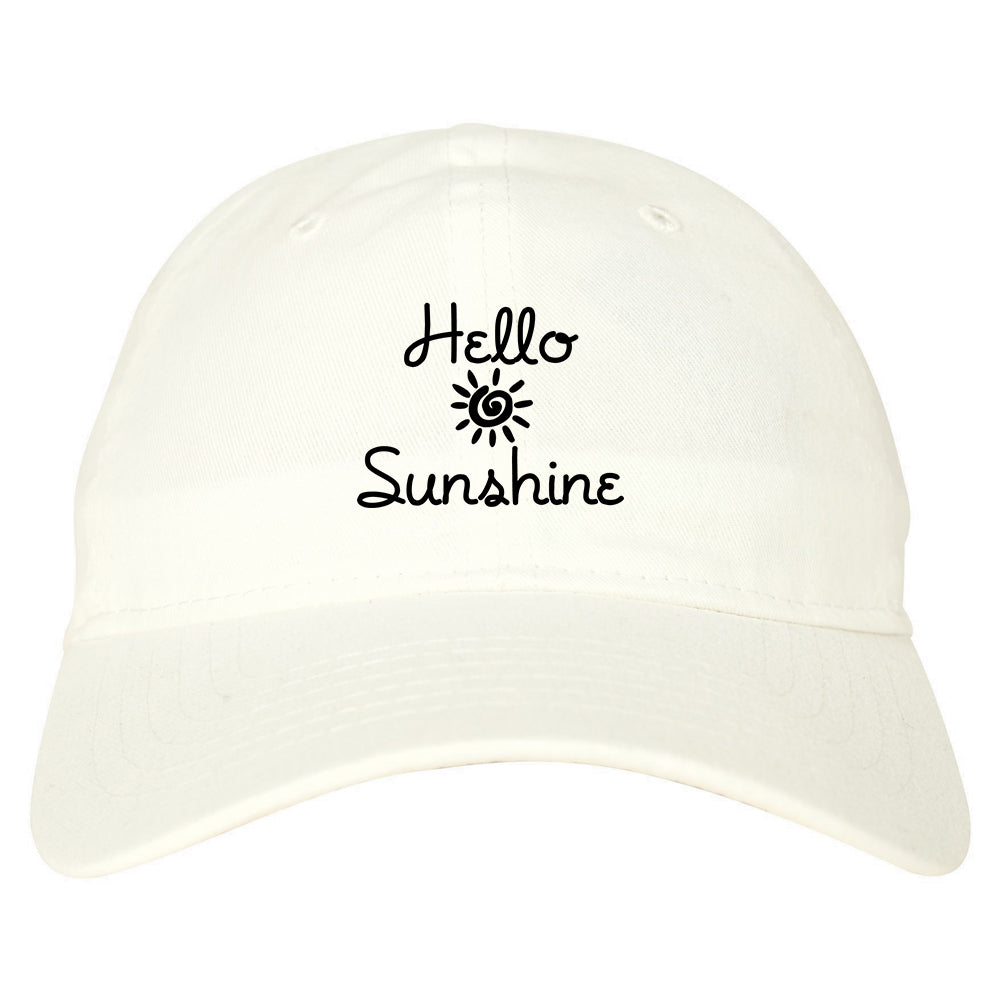 Hello Sunshine Dad Hat White