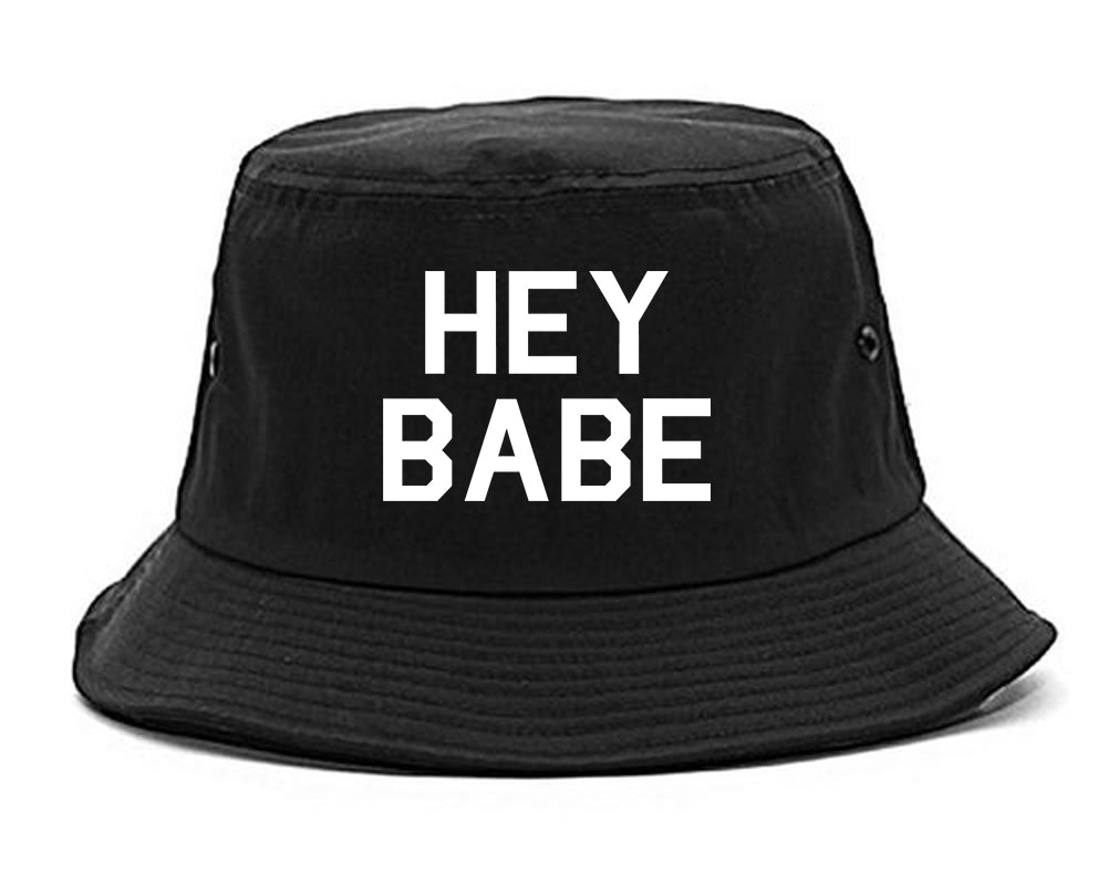 Hey Babe Black Bucket Hat