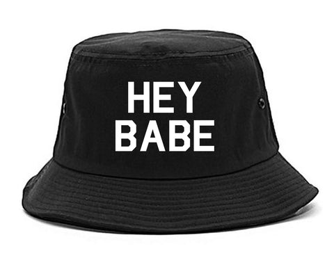 Hey Babe Black Bucket Hat