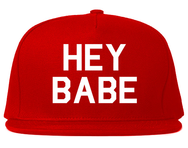 Hey Babe Red Snapback Hat