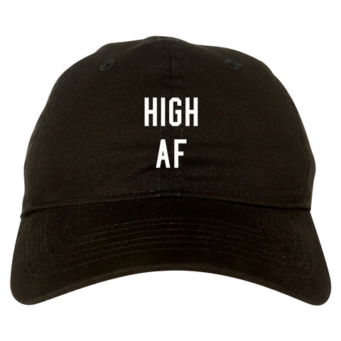 High AF Weed Marijuana Dad Hat Black