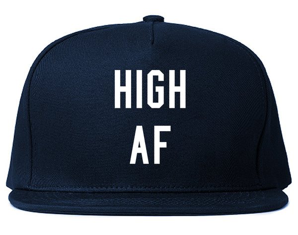 High AF Weed Marijuana Snapback Hat Blue