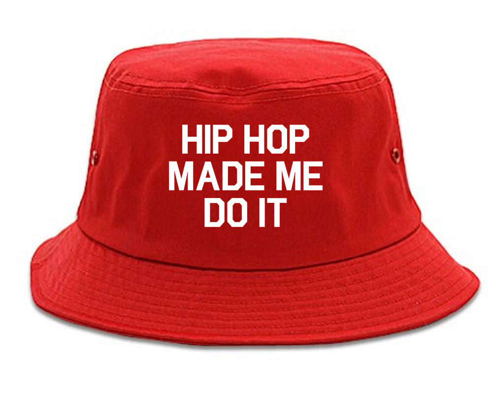 Hip Hop Made Me Do It Red Bucket Hat