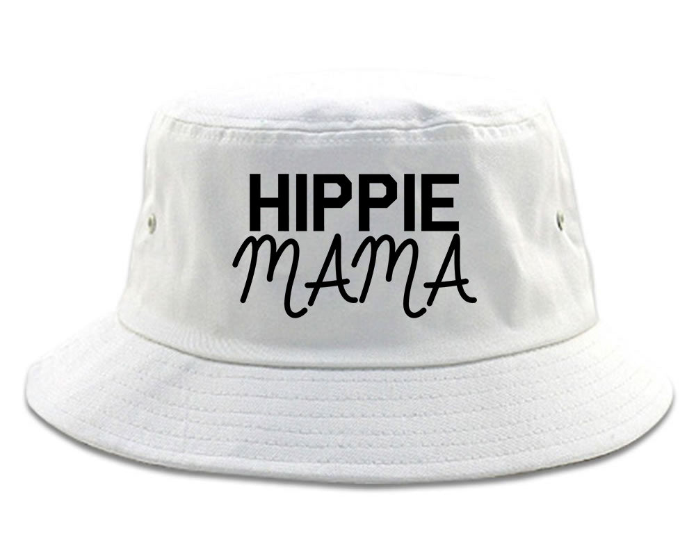 Hippie Mama Mom Bucket Hat White