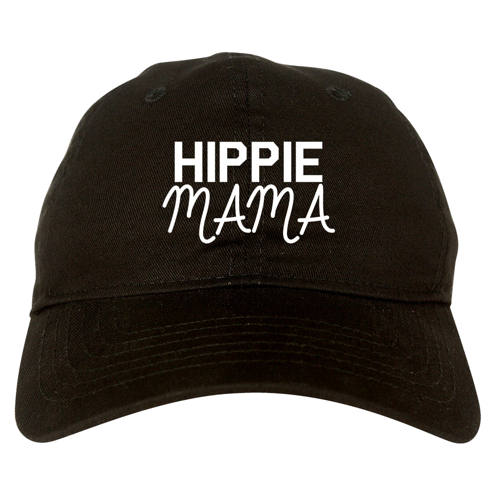 Hippie Mama Mom Dad Hat Black