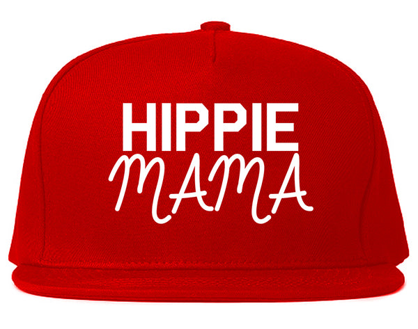 Hippie Mama Mom Snapback Hat Red