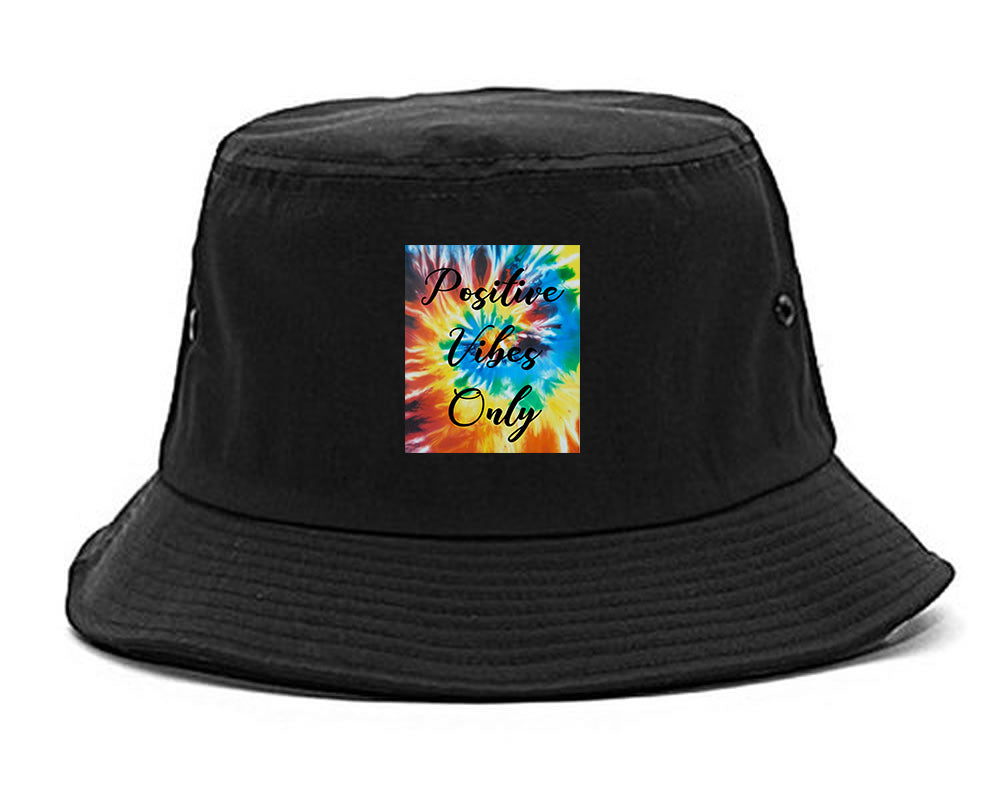 Hippie Positive Vibes Only Dye black Bucket Hat