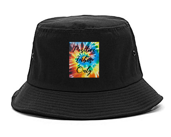Hippie Positive Vibes Only Dye black Bucket Hat