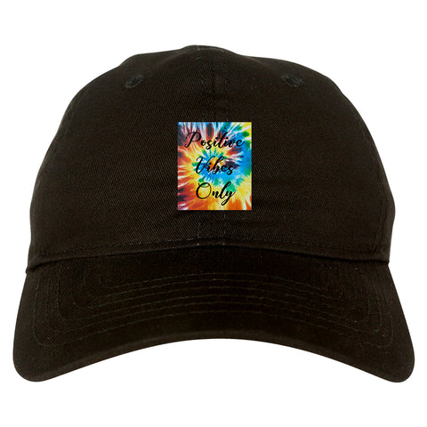 Hippie Positive Vibes Only Dye black dad hat