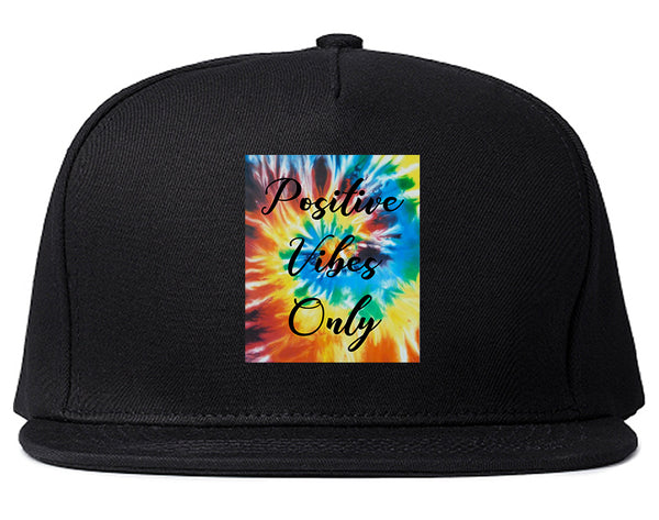 Hippie Positive Vibes Only Dye Black Snapback Hat