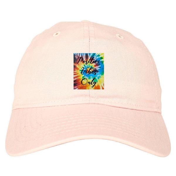 Hippie Positive Vibes Only Dye pink dad hat
