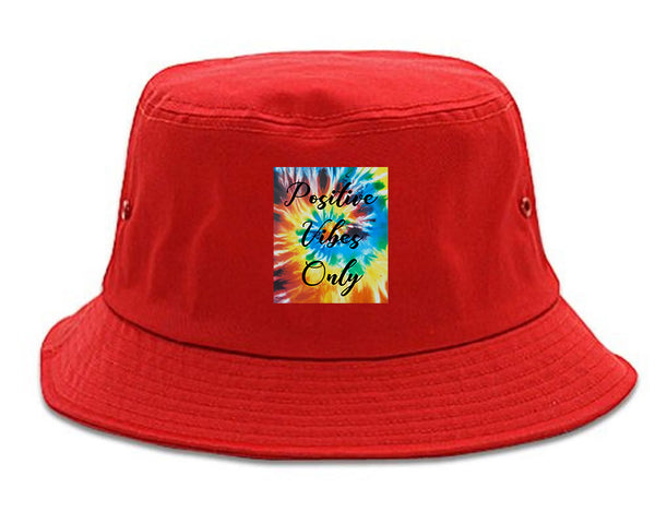 Hippie Positive Vibes Only Dye red Bucket Hat