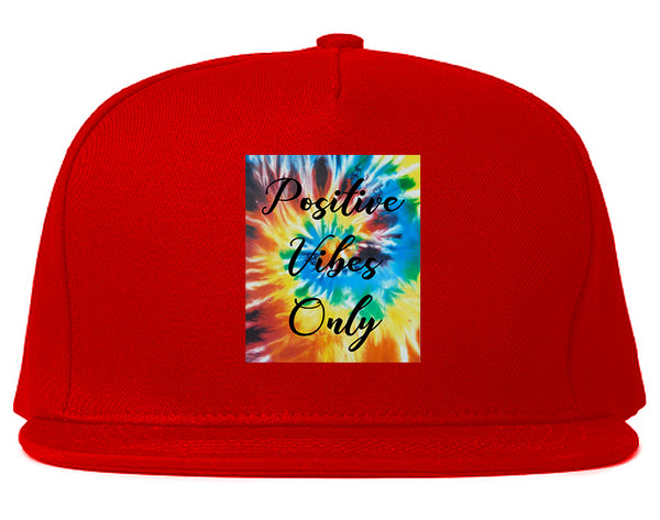Hippie Positive Vibes Only Dye Red Snapback Hat