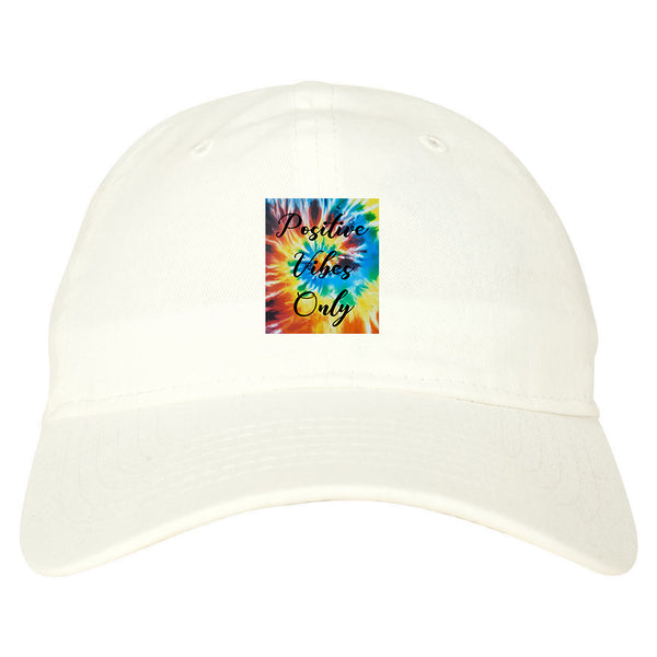 Hippie Positive Vibes Only Dye white dad hat