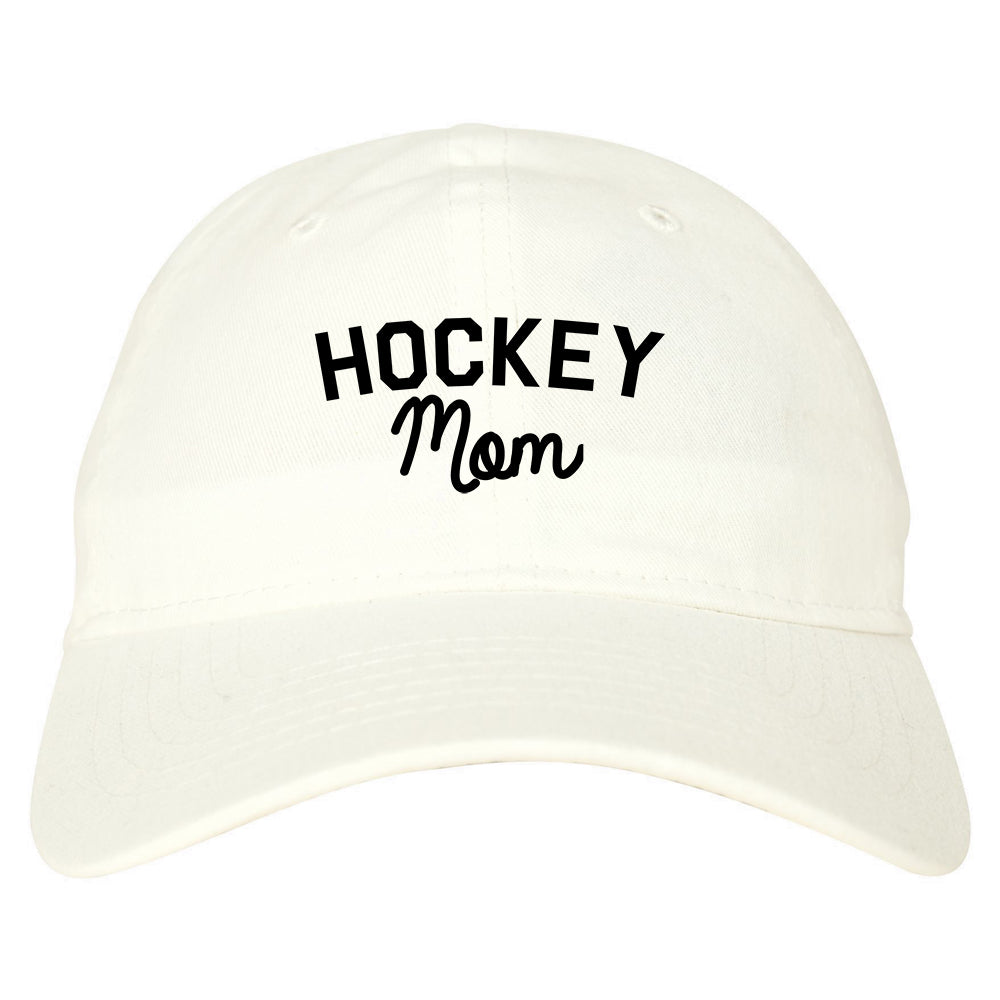 Hockey Mom Sports Dad Hat White