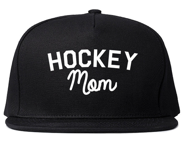 Hockey Mom Sports Snapback Hat Black