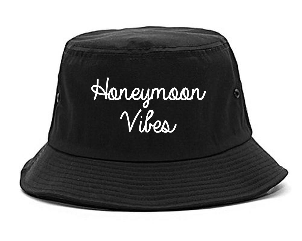 Honeymoon Vibes Bride black Bucket Hat
