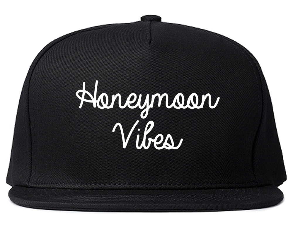 Honeymoon Vibes Bride Black Snapback Hat
