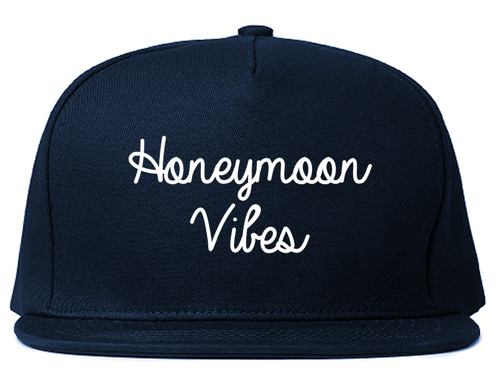 Honeymoon Vibes Bride Blue Snapback Hat