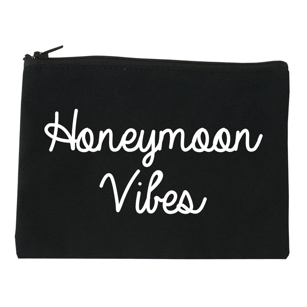 Honeymoon Vibes Bride black Makeup Bag