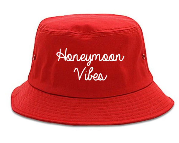 Honeymoon Vibes Bride red Bucket Hat