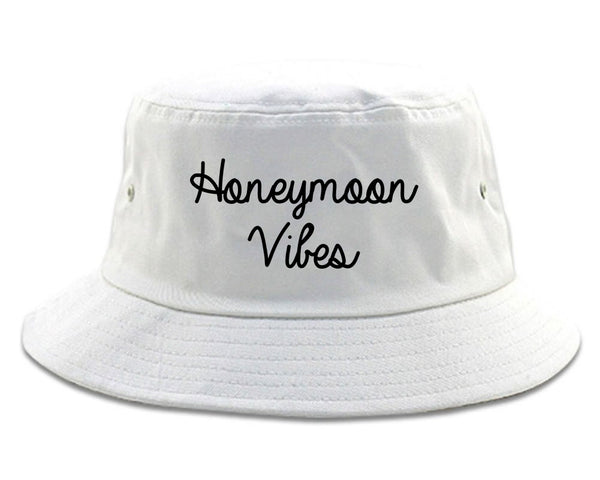 Honeymoon Vibes Bride white Bucket Hat