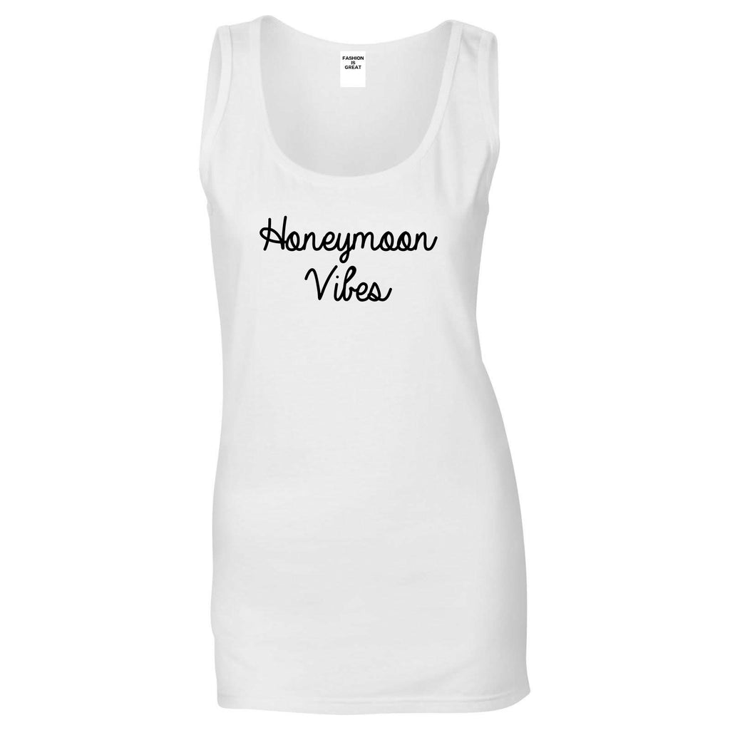 Honeymoon Vibes Bride White Womens Tank Top