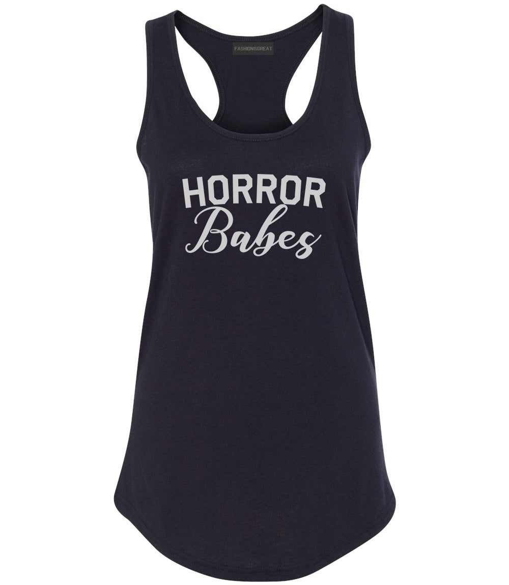 Horror Babes Halloween Black Racerback Tank Top