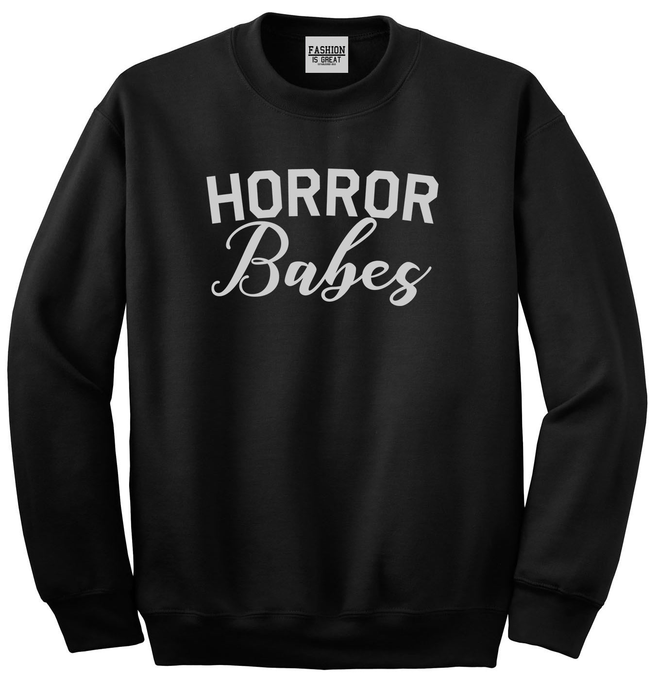 Horror Babes Halloween Black Crewneck Sweatshirt