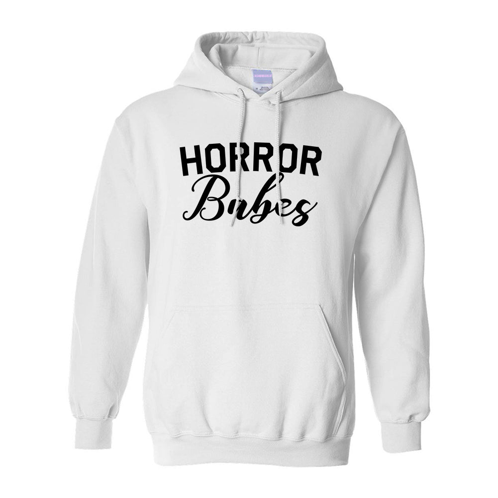 Horror Babes Halloween White Pullover Hoodie