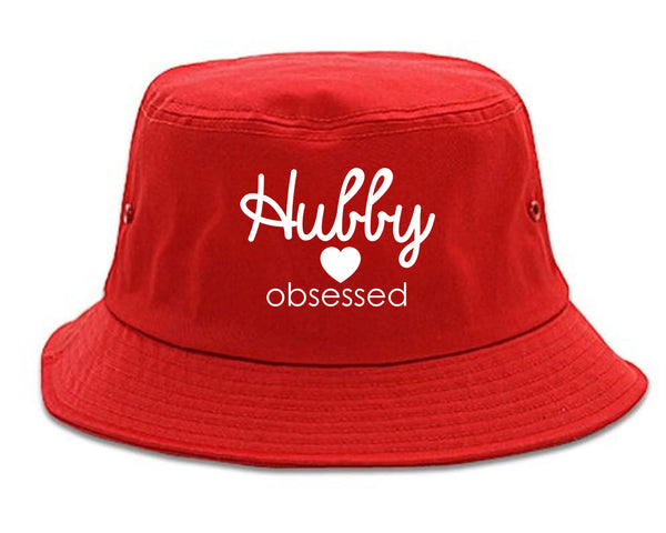 Hubby Obsessed Wife Bucket Hat Red