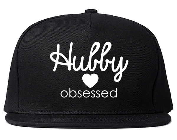 Hubby Obsessed Wife Snapback Hat Black