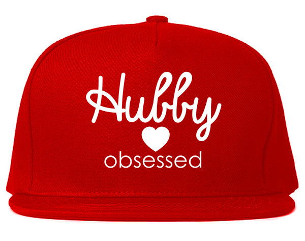 Hubby Obsessed Wife Snapback Hat Red