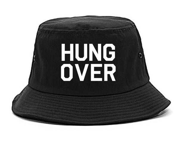 Hungover Drinking Black Bucket Hat