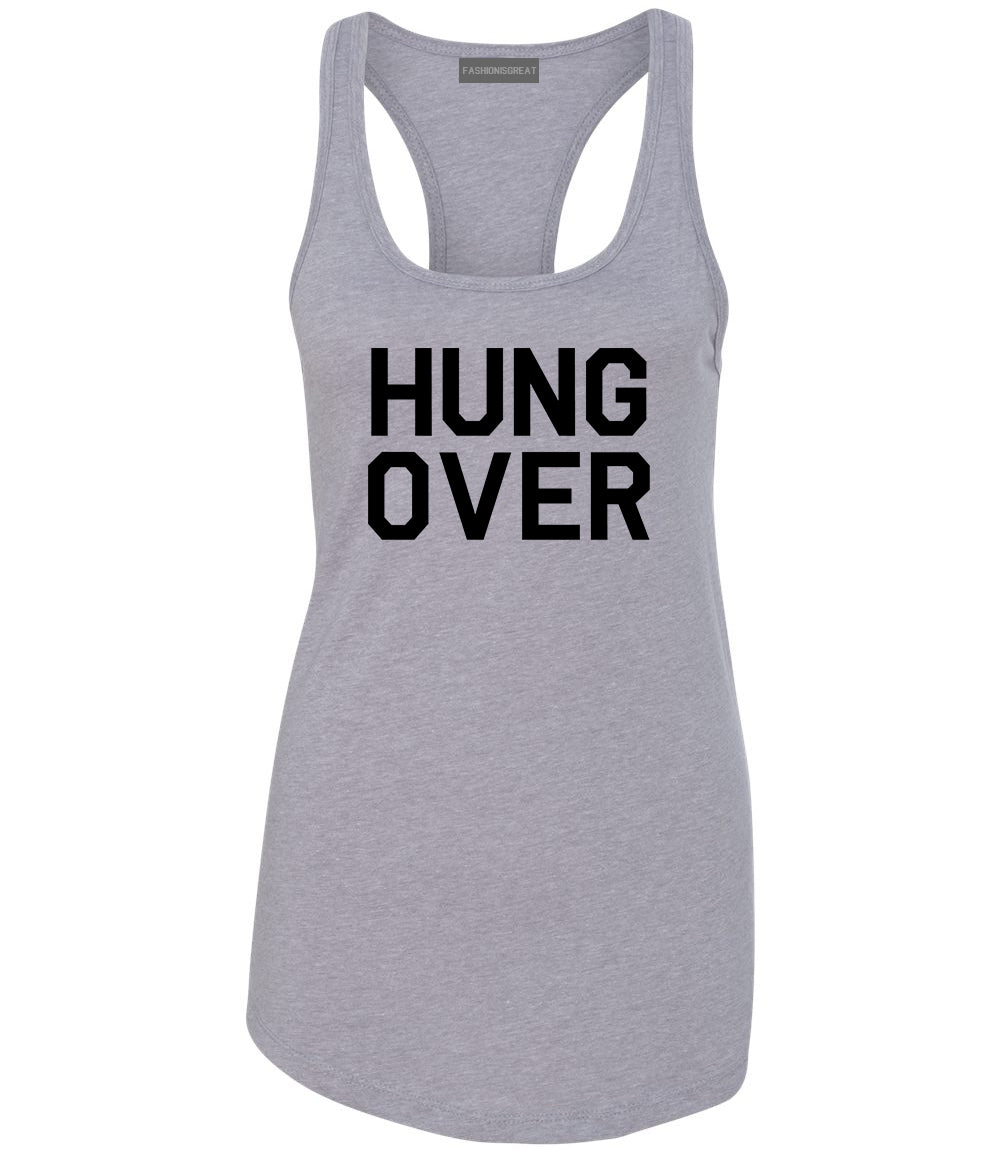 Hungover Drinking Grey Racerback Tank Top