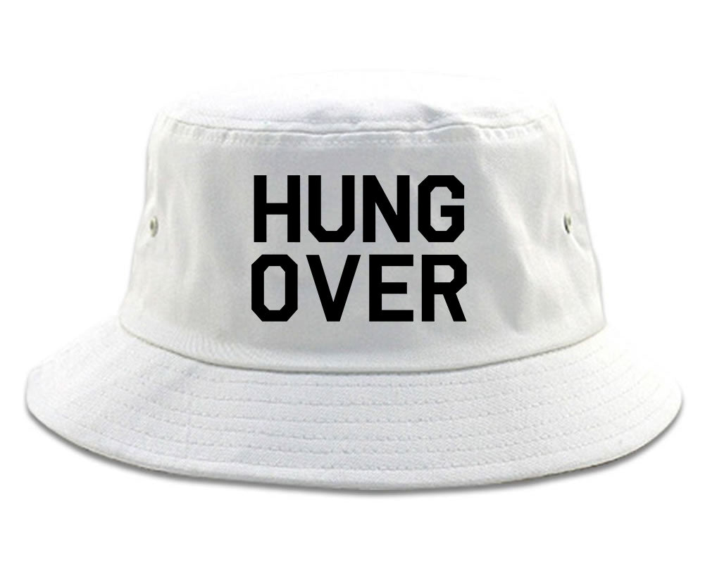 Hungover Drinking White Bucket Hat