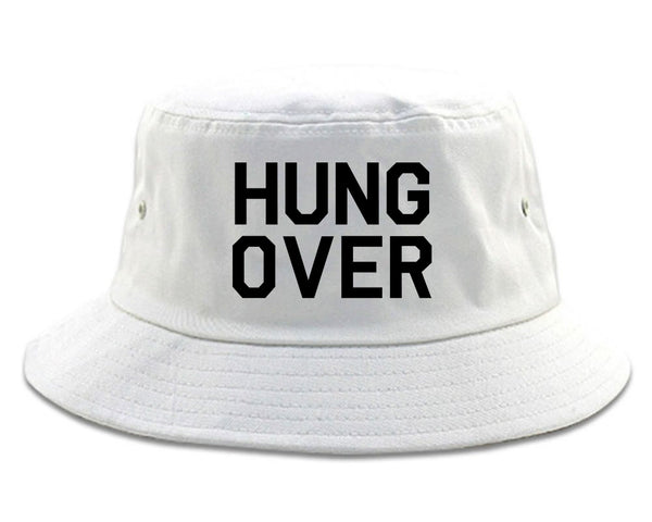 Hungover Drinking White Bucket Hat