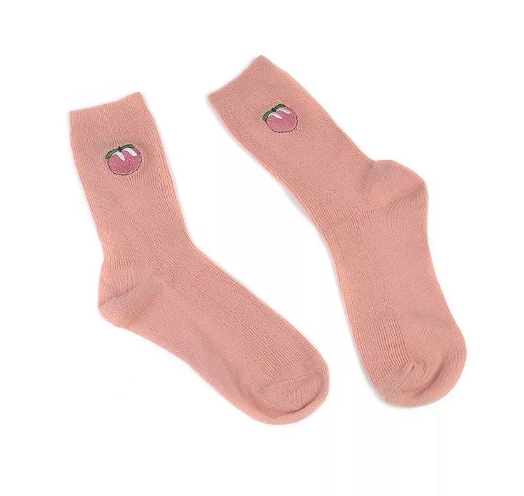 Peach Emoji Socks