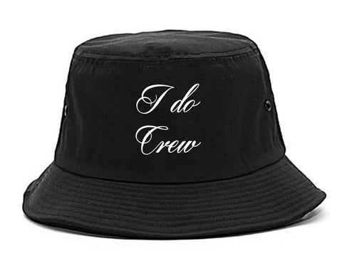 I Do Crew Bridal Party black Bucket Hat