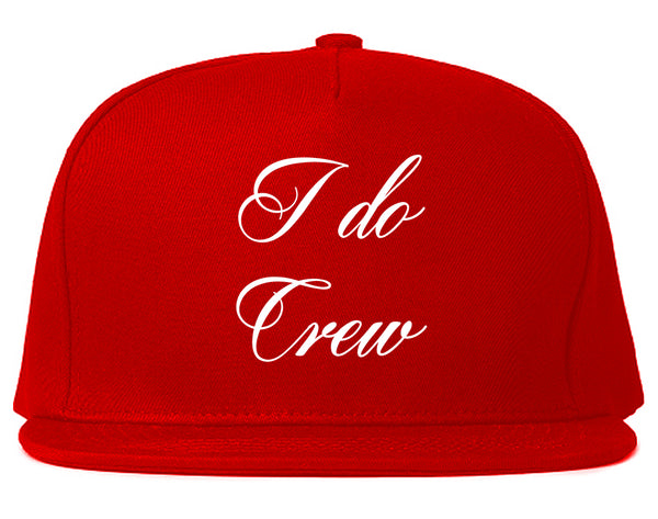 I Do Crew Bridal Party Red Snapback Hat