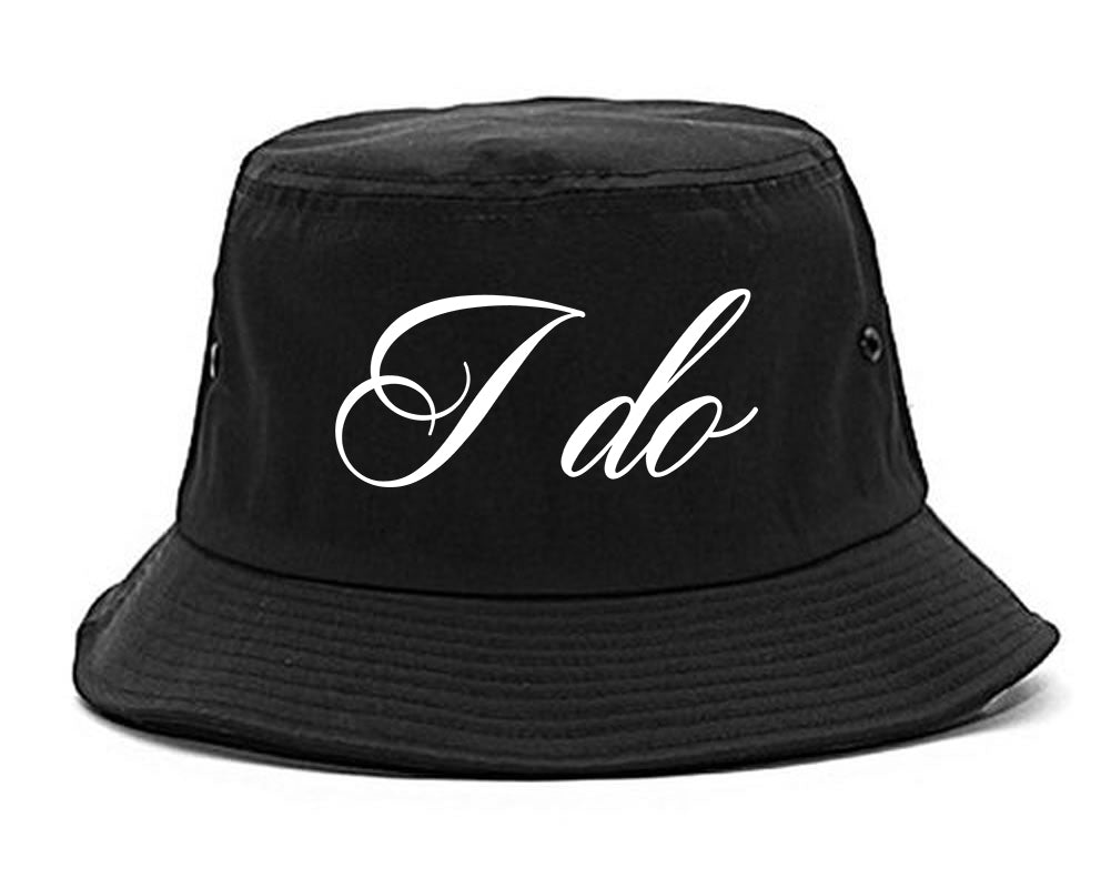 I Do Wedding Bride black Bucket Hat