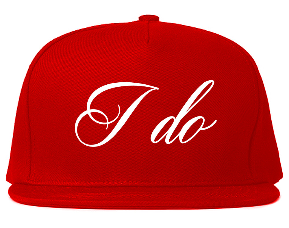 I Do Wedding Bride Red Snapback Hat